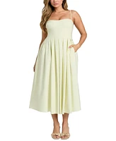Guess Women's Bria Sweetheart Empire-Waist Midi Dress