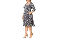 Kiyonna Plus Royal Sweetheart Cocktail Dress