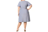 Kiyonna Plus Crystal Cove Cocktail Dress with Pockets