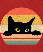 Design By Humans Men's Cat Retro Style Short Sleeve T-Shirt