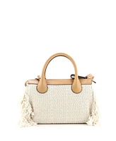 Pre-Owned Chloe Medium Edith Nm Satchel Knit Cashmere with Leather