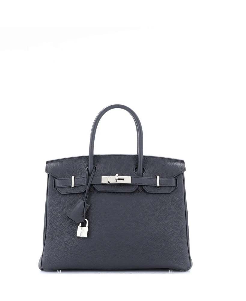 Pre-Owned Hermes Birkin Handbag Togo with Palladium Hardware