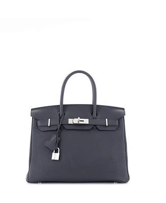 Pre-Owned Hermes Birkin Handbag Togo with Palladium Hardware