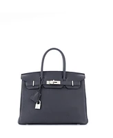 Pre-Owned Hermes Birkin Handbag Togo with Palladium Hardware