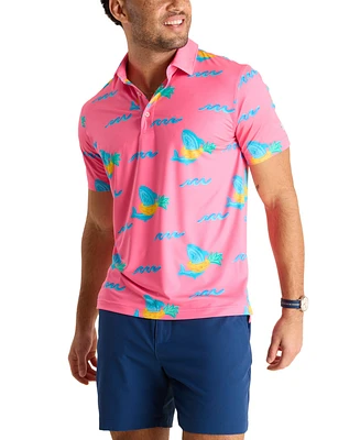 Chubbies Men's The Pineapple Floaters Performance Polo Shirt