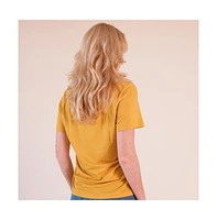 Poplinen Women's Louise Cotton + Tencel V-neck Tee