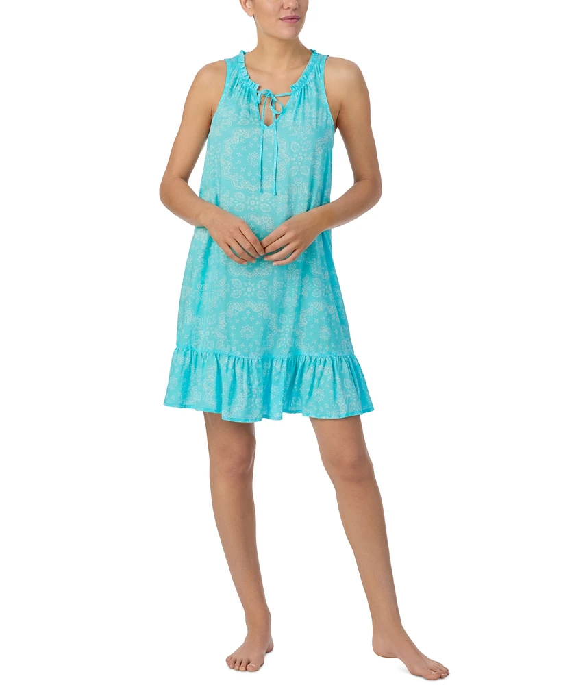 Ellen Tracy Women's Sleeveless Tie-Neck Chemise