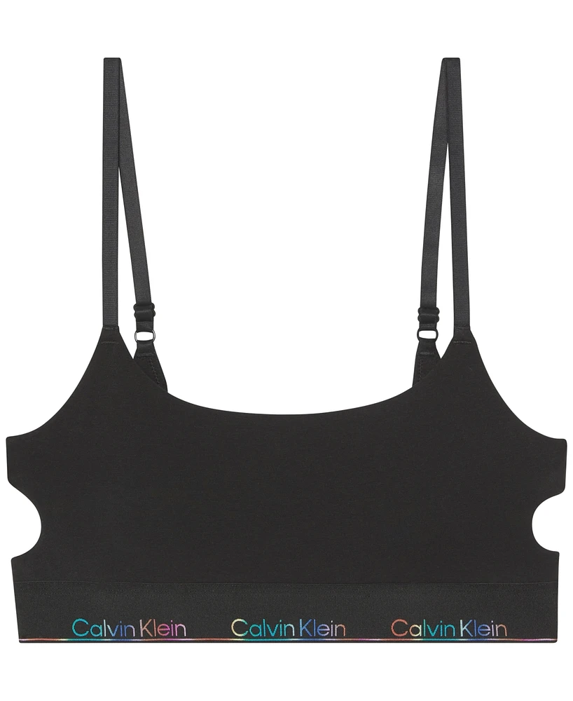 Calvin Klein Women's Icon Pride Deconstructed Unlined Bralette QF8254