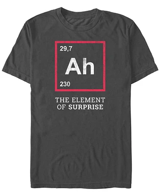 Design By Humans Men's Ah The Element Of Surprise Funny Gift Idea Short Sleeve T-Shirt