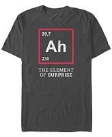 Design By Humans Men's Ah The Element Of Surprise Funny Gift Idea Short Sleeve T-Shirt