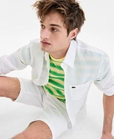Lacoste Mens Shirt Shorts Stripe T Shirt