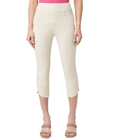 Hue Women's Game Changing Tulip-Hem Denim Capri Leggings