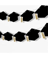 Graduation Cap Garland Banner, 10 Feet of Cord