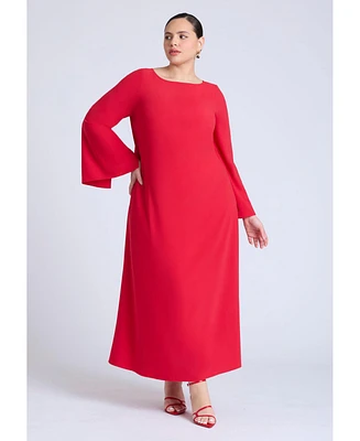 Eloquii Plus Back Drape Maxi Dress