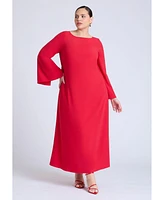 Eloquii Plus Back Drape Maxi Dress