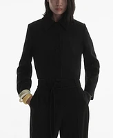 Mango Women's Crop Lapel Suit Jacket