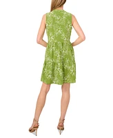 CeCe Women's Floral Sleeveless Baby Doll Dress