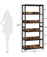 Tribesigns 70.87-Inch Bookshelf, 5-Tier Open Bookcase and Bookshelves, Floor Book Shelf Shelving Unit, Tall Display Shelves for Living Room, Office