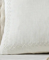 Dkny Pure Border Embroidery Decorative Pillow, 14" x 20"