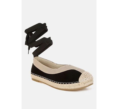 Yalva Microfiber Detachable Lace Espadrilles