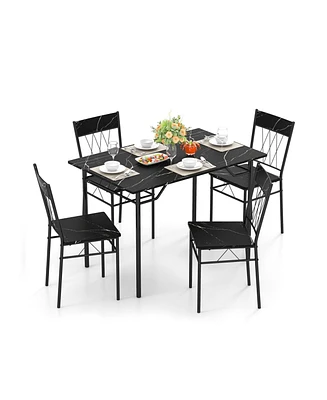 5-Piece Dining Table Set for 4 with Kitchen and Chairs