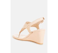 Sappho Studded Thong Toe Wedges