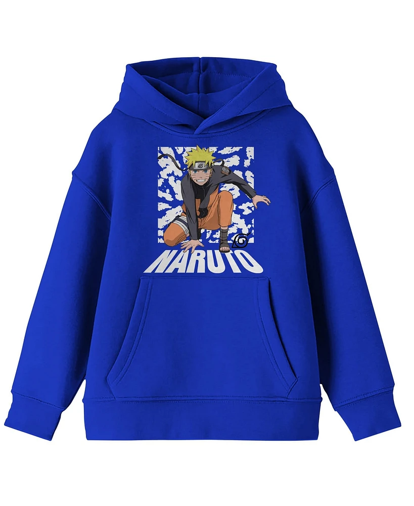 Naruto Boys Youth Shippuden Anime Cartoon Royal Blue Hoodie - Xl