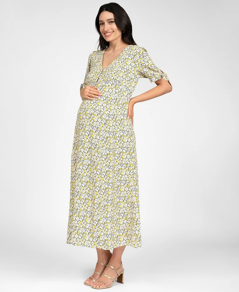 Seraphine Women's Maternity Bow Sleeve Midi Dress