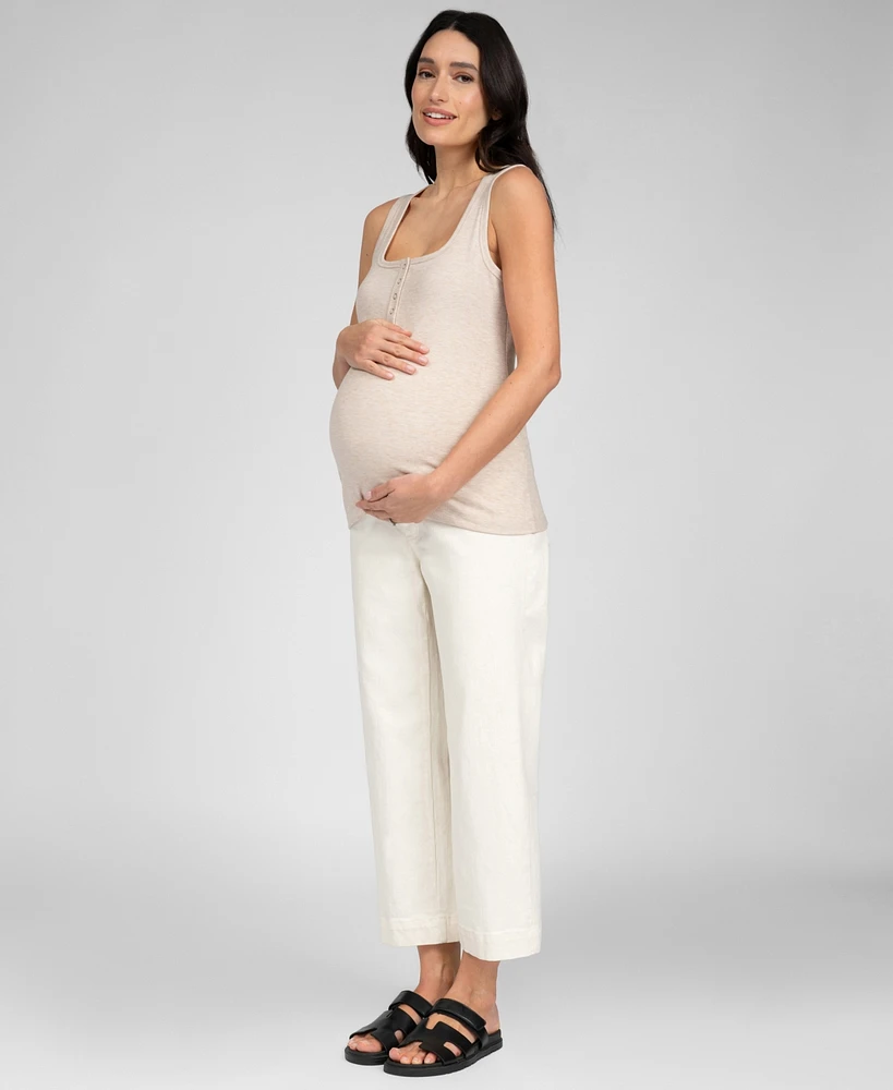 Seraphine Women's Maternity Square Neck Button Front Vest Top