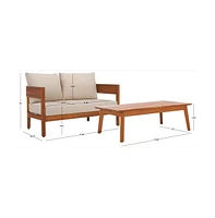 Theo Outdoor Bench And Table Set