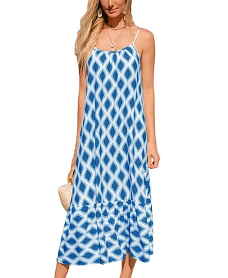 Cupshe Women's Vacay Ready Geo Maxi Beach Dress