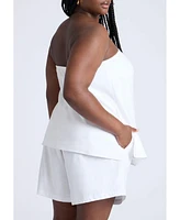Eloquii Plus Linen Column Tube Top