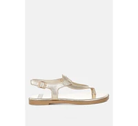 Zorad Metallic Genuine Leather Flats