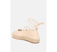 Alaya Woven Toe Lace-Up Espadrilles