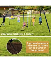 7-in-1 A-Frame Outdoor Swing Set