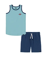 Quiksilver Toddler and Little Boys 2-Piece International Logo Tank Top Stretch Tech Shorts Set