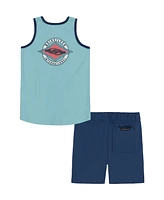 Quiksilver Toddler and Little Boys 2-Piece International Logo Tank Top Stretch Tech Shorts Set