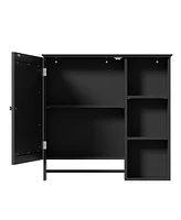 Casainc Wall Mounted Bathroom storage Cabinet, Medicine Cabinets with large mirror door, adjustable shelves and three open levels(Not Include