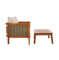 Amanda Outdoor Bench And Table Set