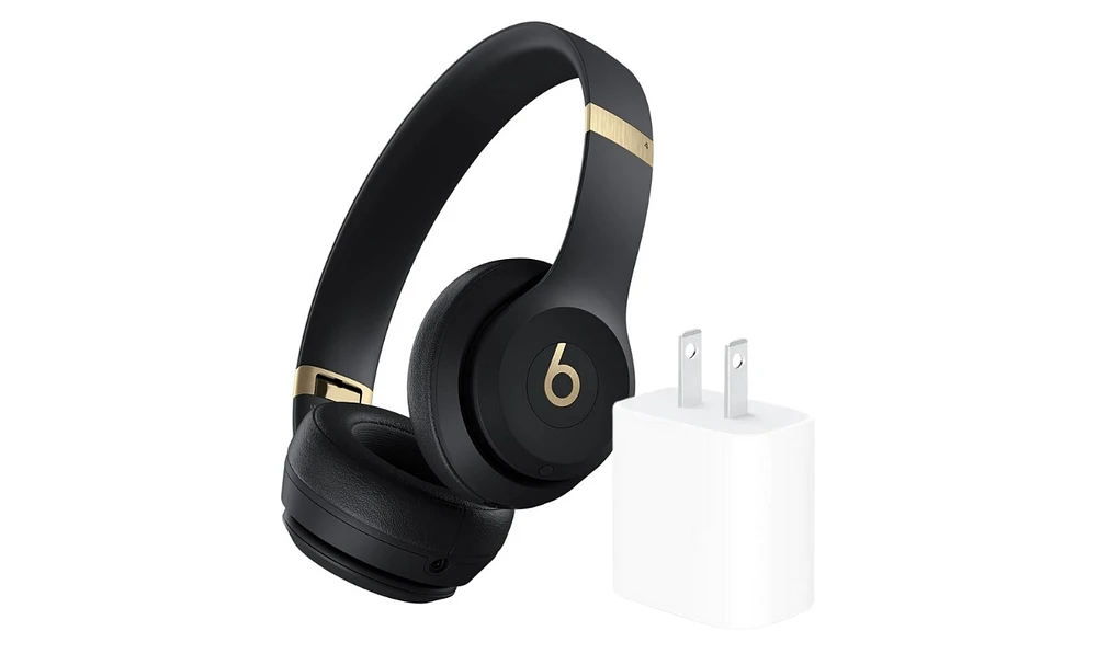 Beats - Solo 4 True Wireless On-Ear Headphones + Power Adapter