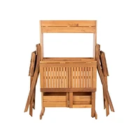 Barley Flower Shelf Outdoor Bistro Set