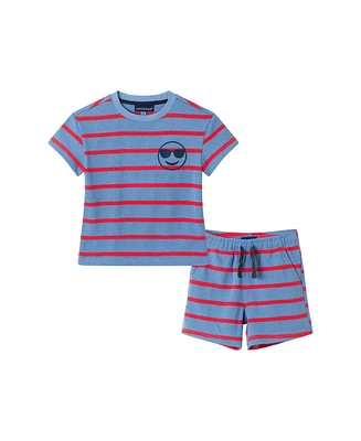 Andy & Evan Toddler Boys Toddler/Child Textured Terry Smiley Patch Set