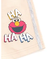 Sesame Street Little Boys Cookie Monster Pullover Hoodie and French Terry Shorts