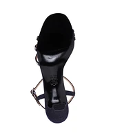 Nina Women's Bettany Mid Heel Crytal Asymmetrical Straps