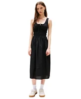 Tommy Jeans Women's Cotton Smocked-Waist Midi Dress