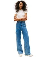 Tommy Jeans Women's Slim-Fit Cropped Ribbed T-Shirt