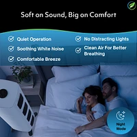 Air Oasis iAdapt 2.0 H13 Hepa Filter Air Purifier | Reduces Up To 99% of Viruses, Mold, Dust, Smoke, Pollen & Odors | Whisper Quiet Operation |WiFi Co