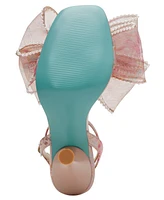 Betsey Johnson Women's Fawn Mesh Bow Heeled Sandals