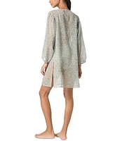 Michael Kors Women's Printed Button-Front Cover-Up Shirt