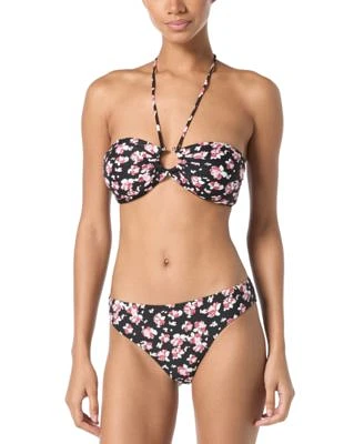 Michael Michael Kors Womens Bandeau Bikini Top Classic Bikini Bottoms